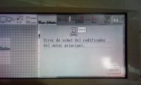error de señal de codificador del motor principal